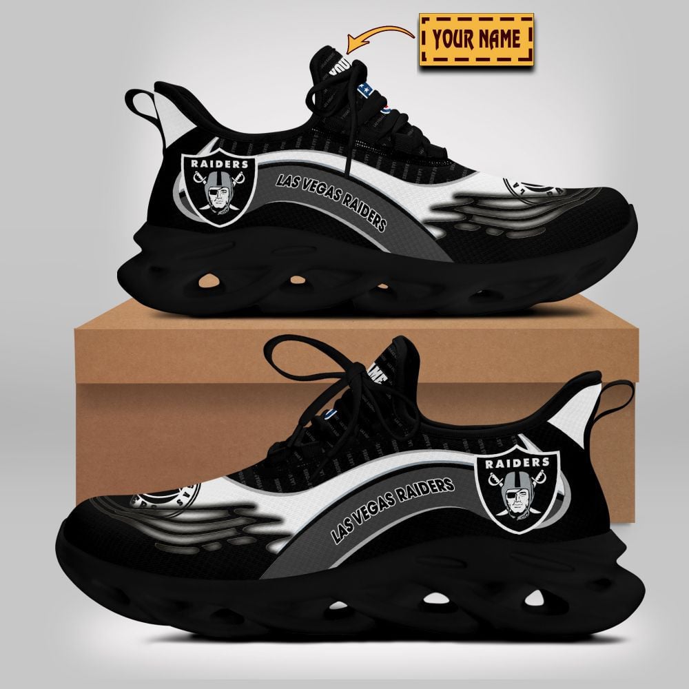 JWFancy Las Vegas Raiders NFL Max Soul Shoes Sneakers For Men And Women
