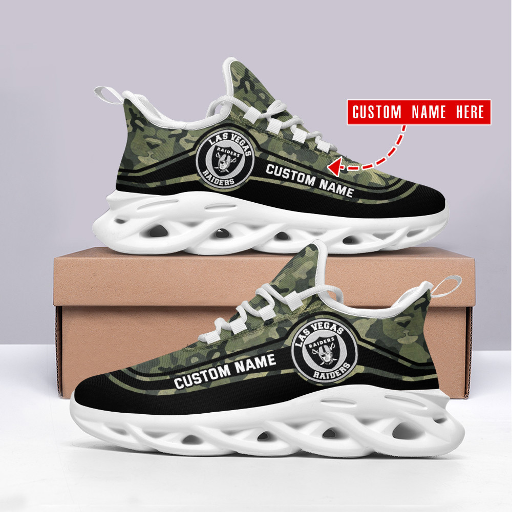 JWFancy Las Vegas Raiders NFL Max Soul Shoes Sneakers For Men And Women