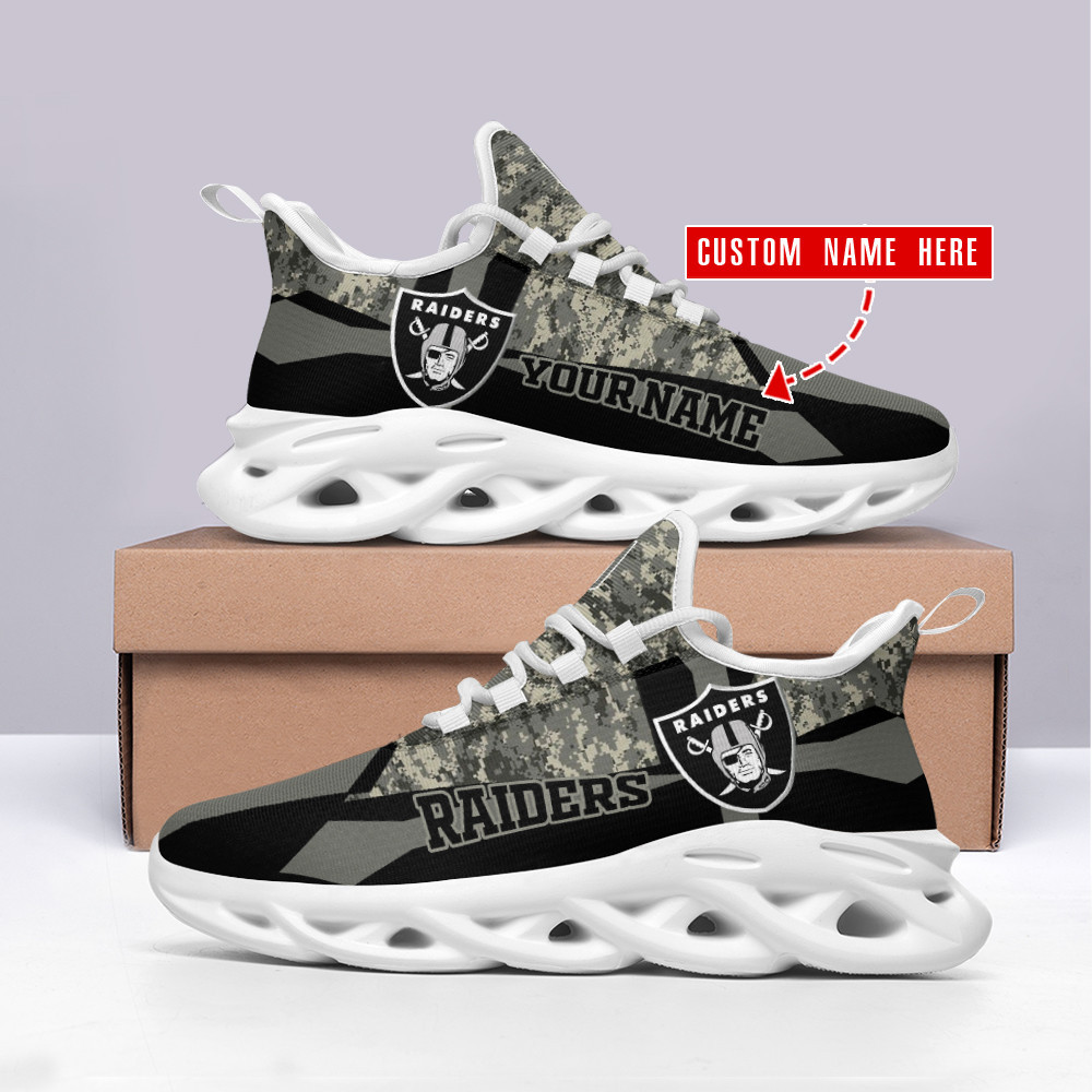 JWFancy Las Vegas Raiders NFL Max Soul Shoes Sneakers For Men And Women
