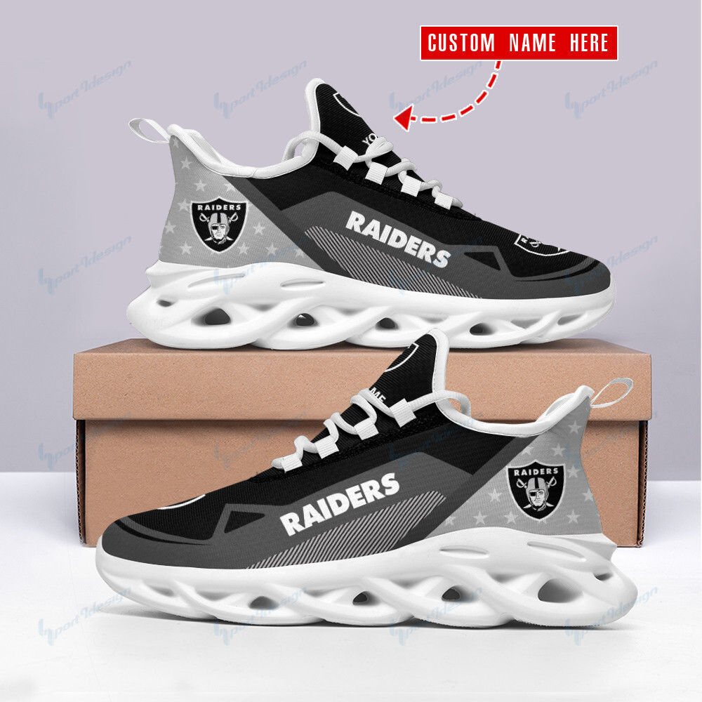 JWFancy Las Vegas Raiders NFL Max Soul Shoes Sneakers For Men And Women