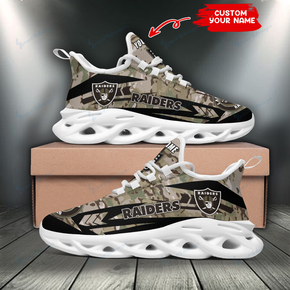 JWFancy Las Vegas Raiders NFL Max Soul Shoes Sneakers For Men And Women