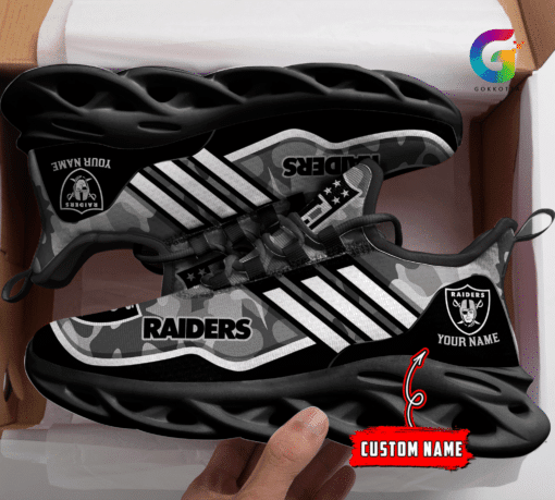 JWFancy Las Vegas Raiders NFL Max Soul Shoes Sneakers For Men And Women
