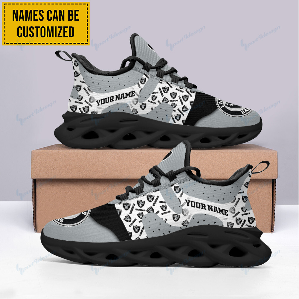 JWFancy Las Vegas Raiders NFL Max Soul Shoes Sneakers For Men And Women