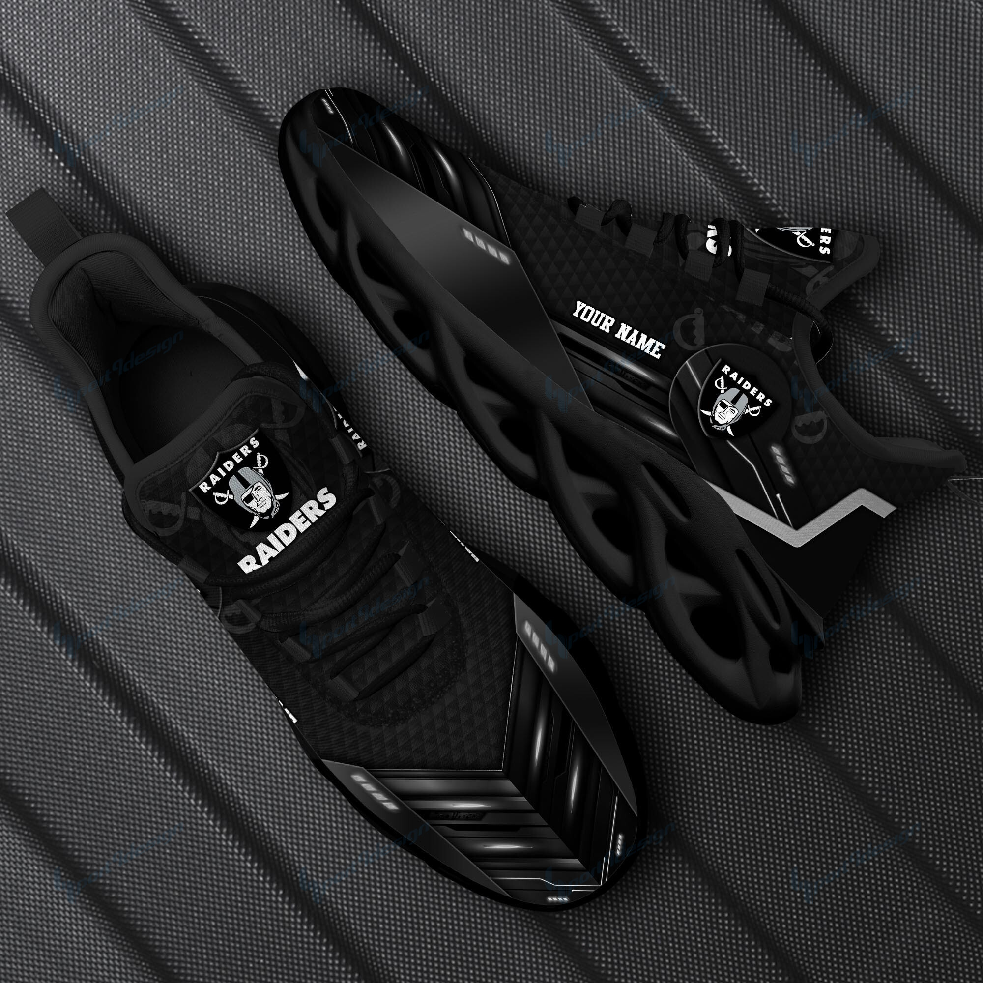 JWFancy Las Vegas Raiders NFL Max Soul Shoes Sneakers For Men And Women