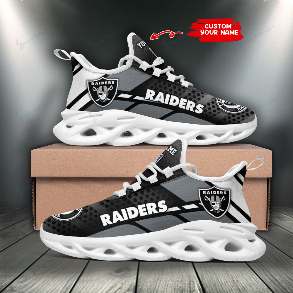 JWFancy Las Vegas Raiders NFL Max Soul Shoes Sneakers For Men And Women