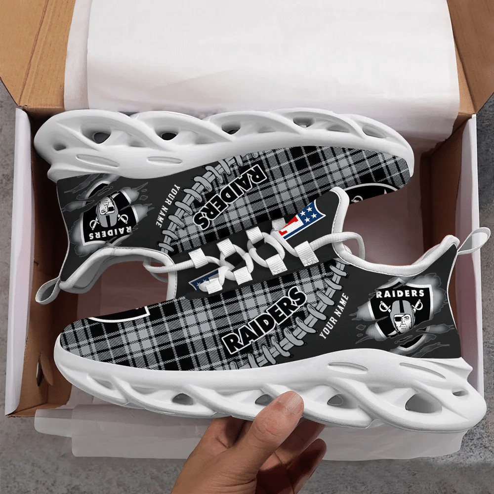 JWFancy Las Vegas Raiders NFL Max Soul Shoes Sneakers For Men And Women