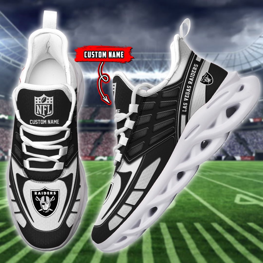 JWFancy Las Vegas Raiders NFL Max Soul Shoes Sneakers For Men And Women