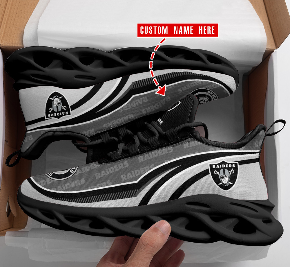 JWFancy Las Vegas Raiders NFL Max Soul Shoes Sneakers For Men And Women