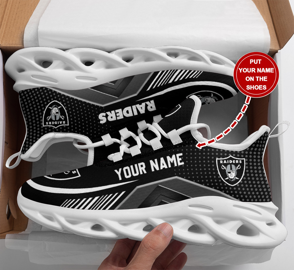 JWFancy Las Vegas Raiders NFL Max Soul Shoes Sneakers For Men And Women