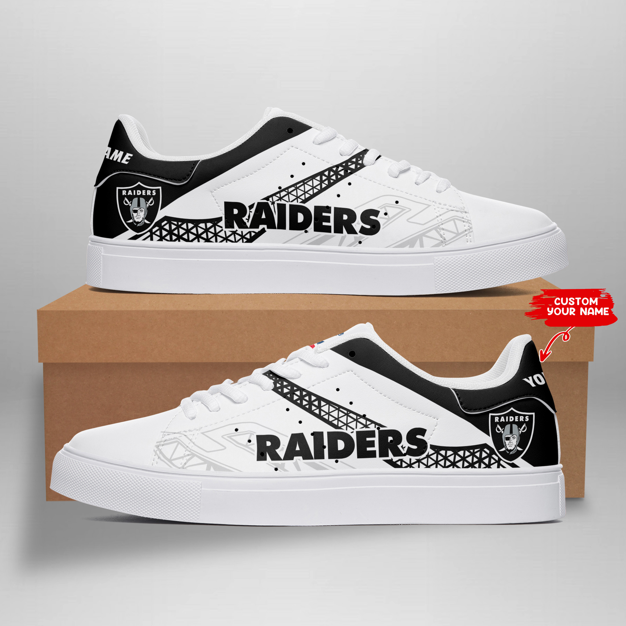 JWFancy Las Vegas Raiders Skate Stan Shoes Sneakes For Men And Women