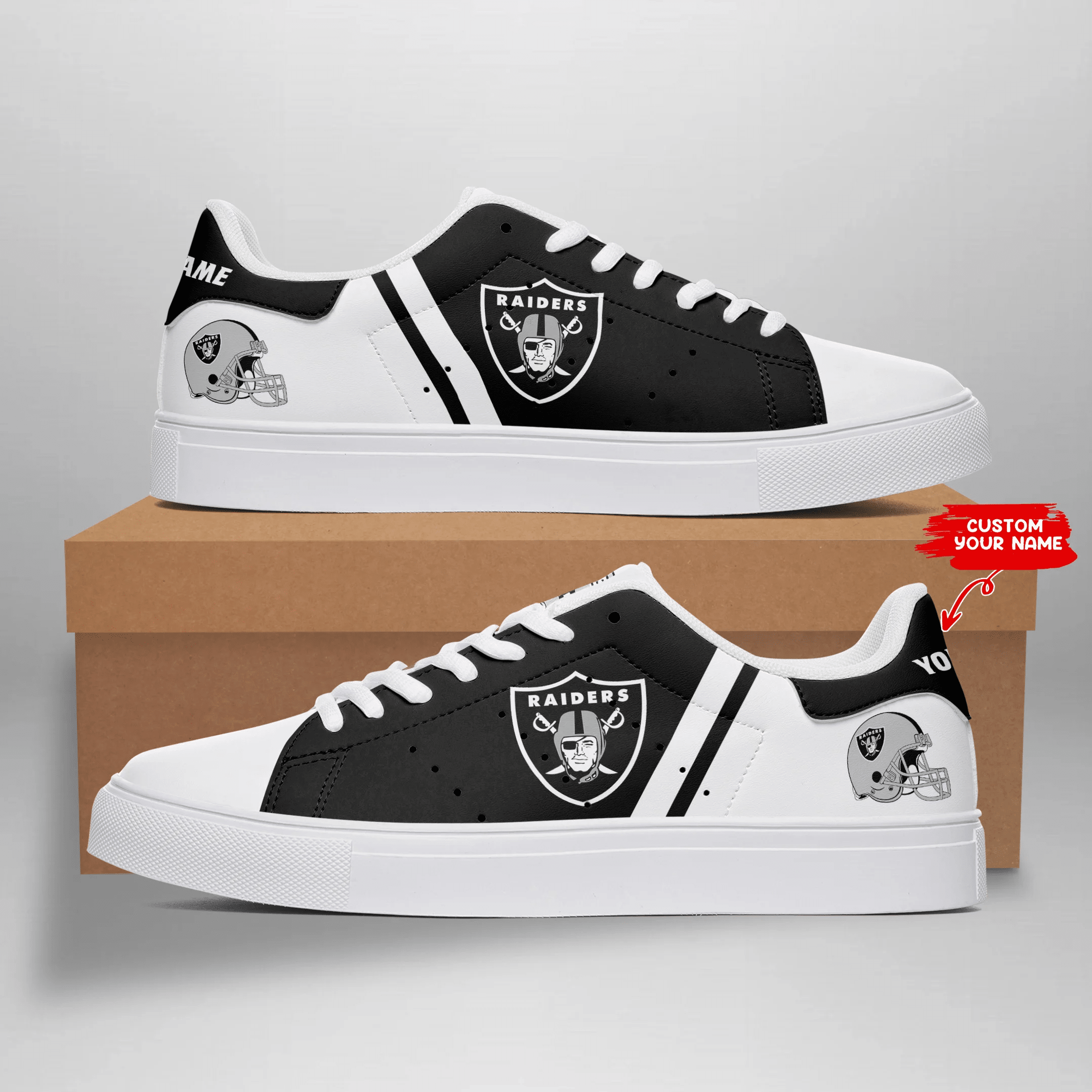 JWFancy Las Vegas Raiders Skate Stan Shoes Sneakes For Men And Women