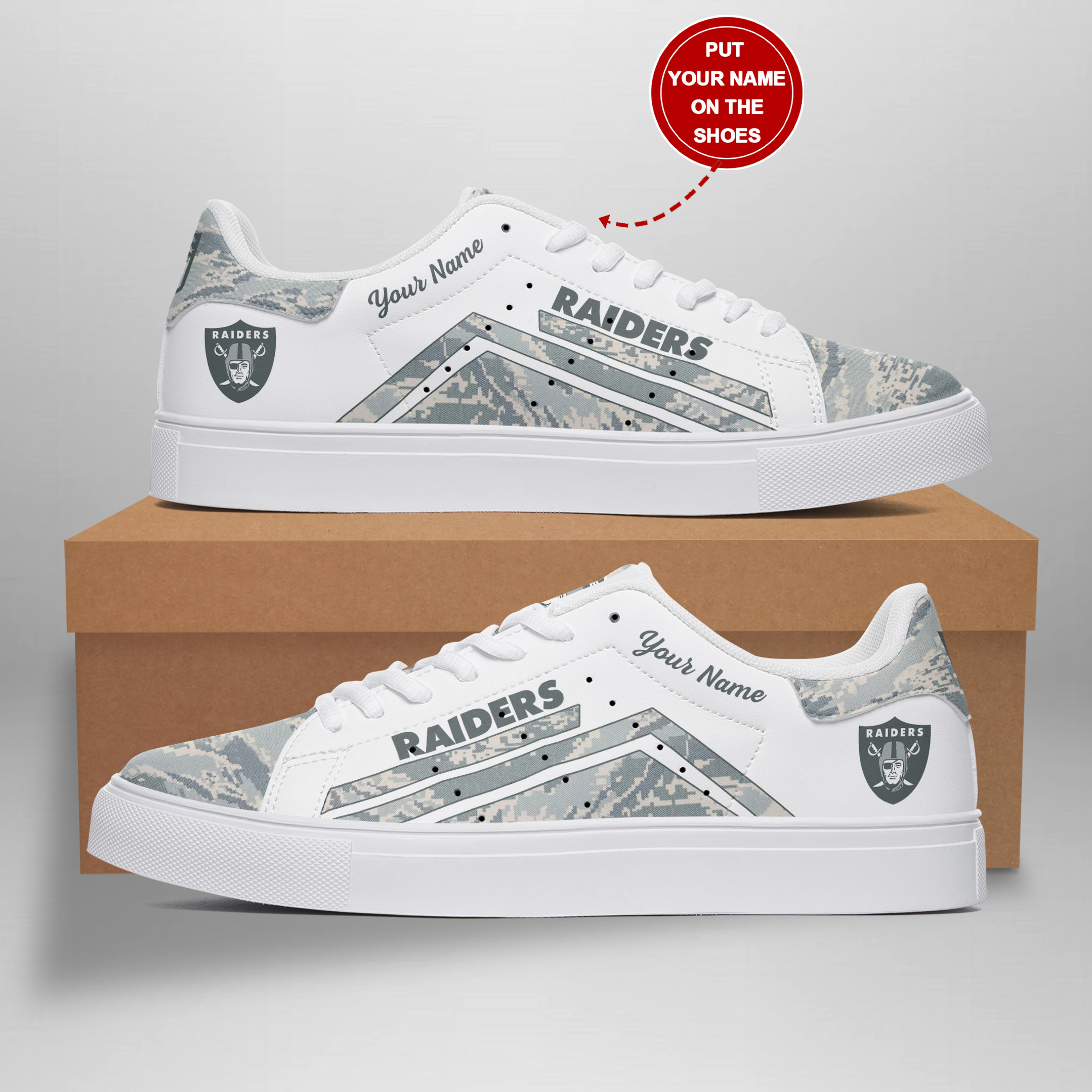JWFancy Las Vegas Raiders Skate Stan Shoes Sneakes For Men And Women