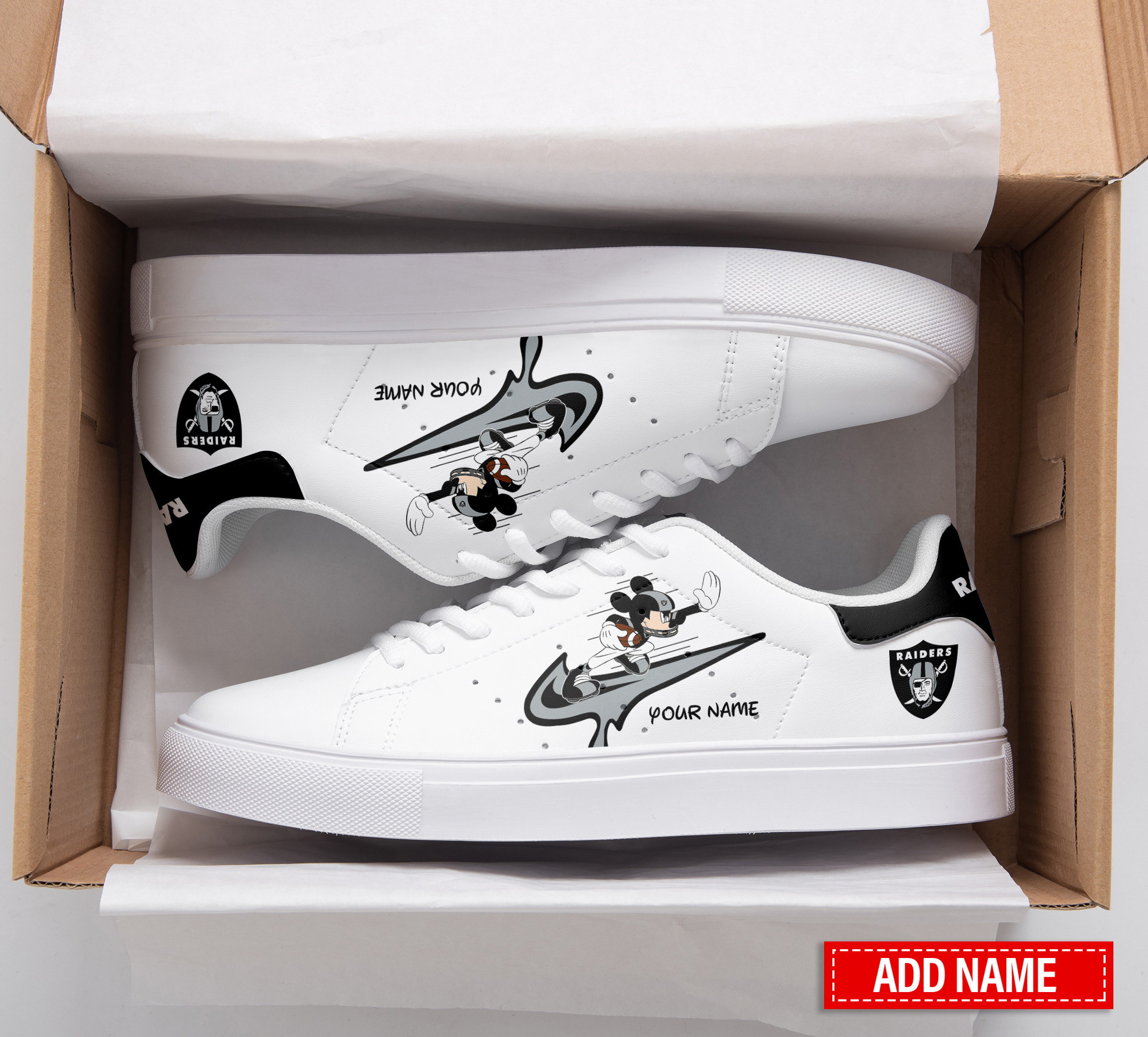 JWFancy Las Vegas Raiders Skate Stan Shoes Sneakes For Men And Women