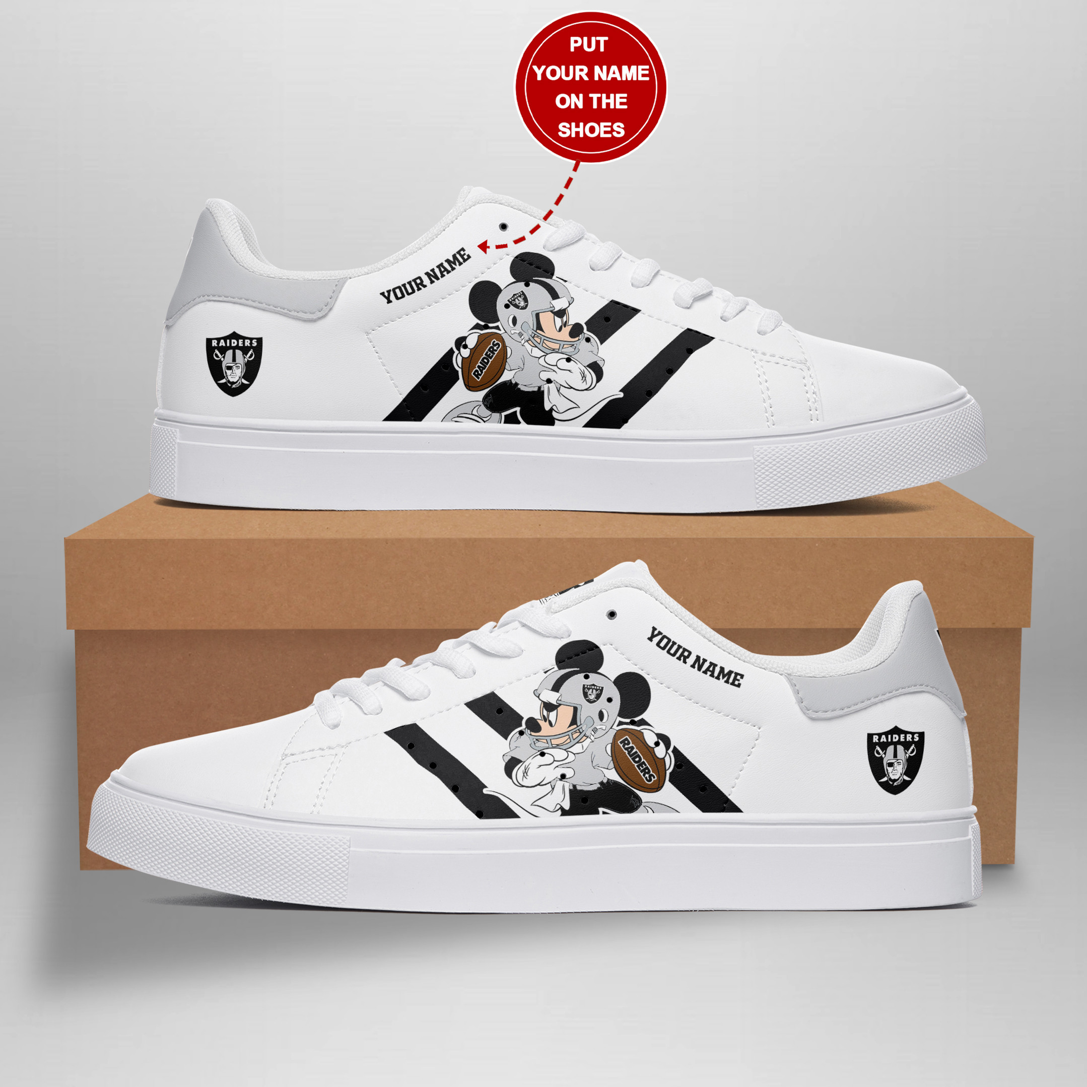 JWFancy Las Vegas Raiders Skate Stan Shoes Sneakes For Men And Women