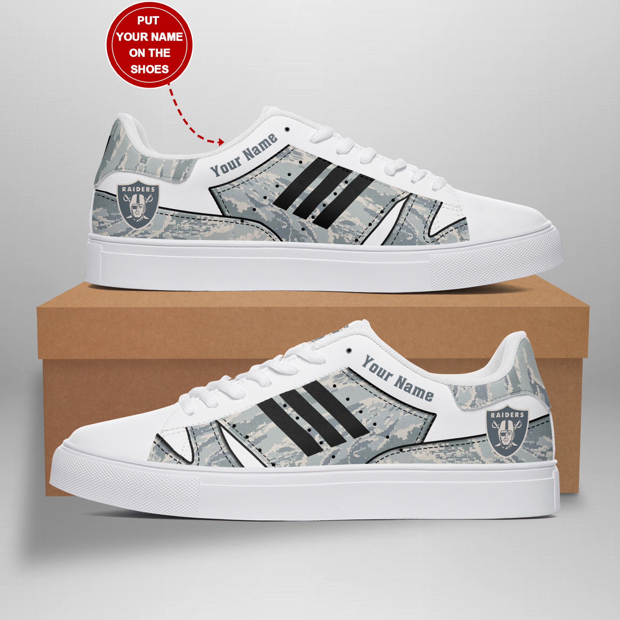 JWFancy Las Vegas Raiders Skate Stan Shoes Sneakes For Men And Women