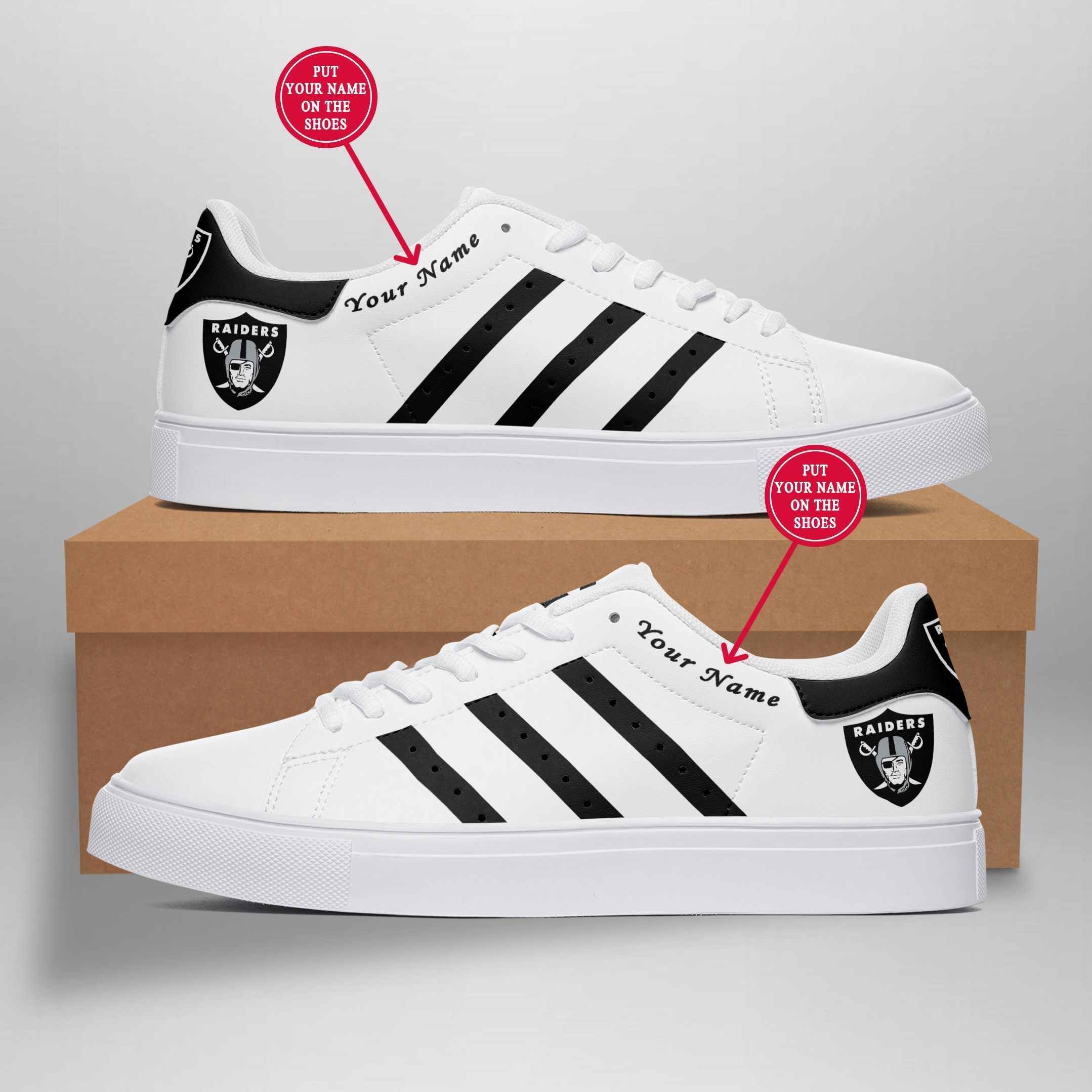 JWFancy Las Vegas Raiders Skate Stan Shoes Sneakes For Men And Women