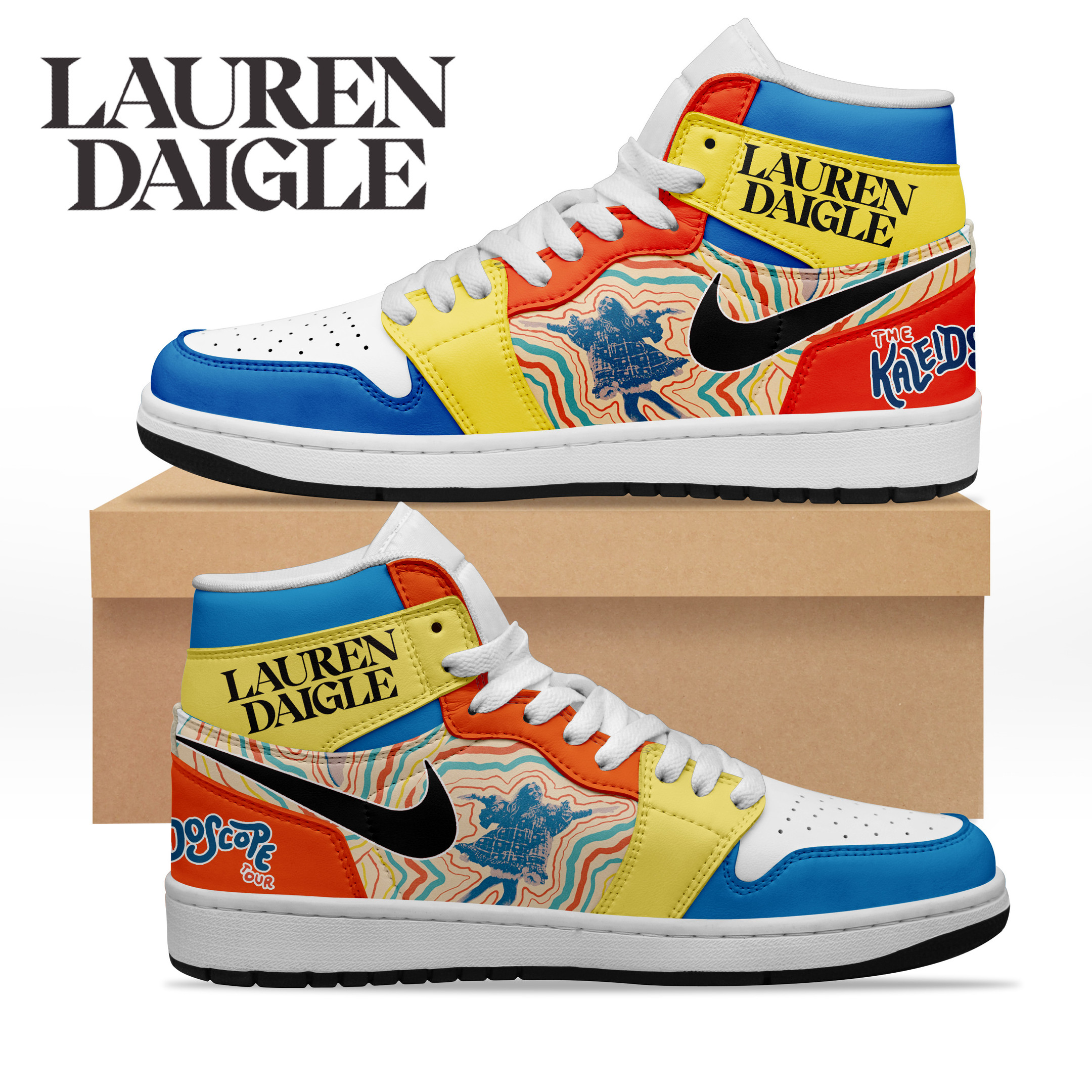 JWFancy Lauren Daigle AJ1 High Sneakers Shoes For Men And Women