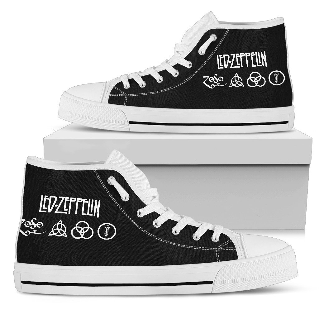 JWFancy Led Zeppelin High Top Canvas Sneakers Shoes For Men And Women