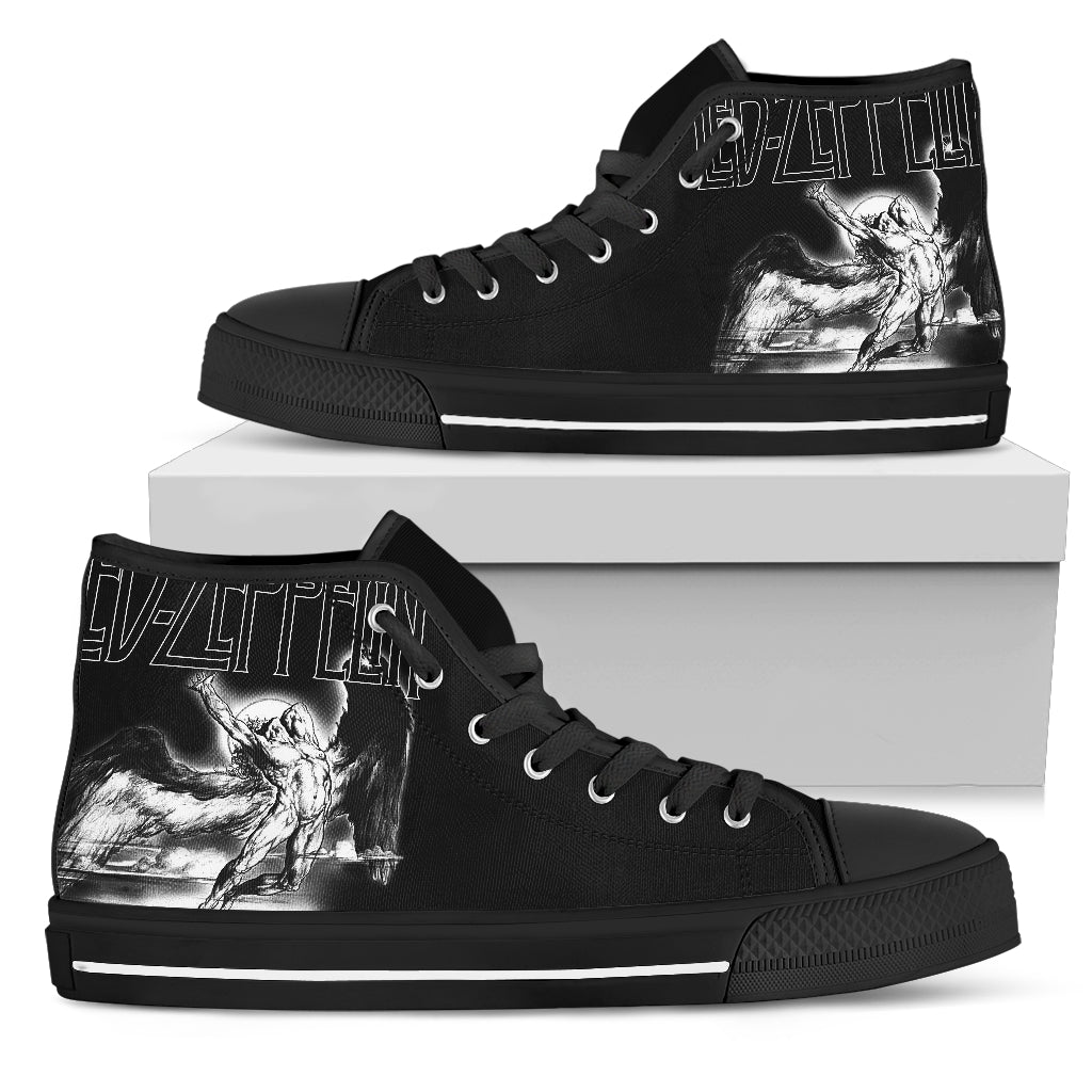 JWFancy Led Zeppelin High Top Canvas Sneakers Shoes For Men And Women