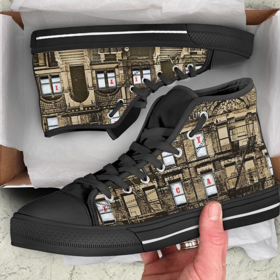 JWFancy Led Zeppelin High Top Canvas Sneakers Shoes For Men And Women