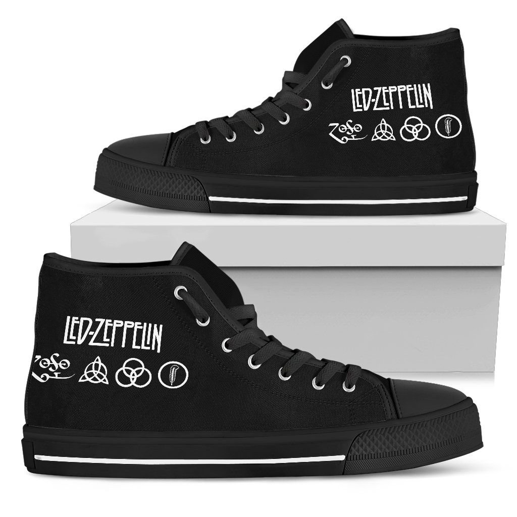 JWFancy Led Zeppelin High Top Canvas Sneakers Shoes For Men And Women