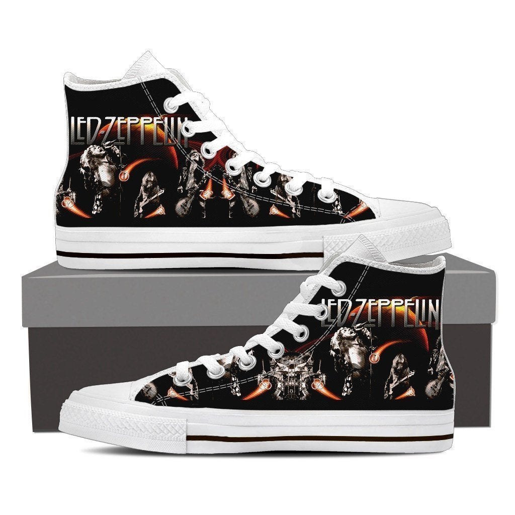 JWFancy Led Zeppelin High Top Canvas Sneakers Shoes For Men And Women