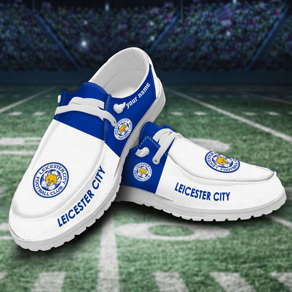 JWFancy Leicester City F.C Hey Dude Shoes Wally Men's Lace Up Loafers Comfortable For Men And Women