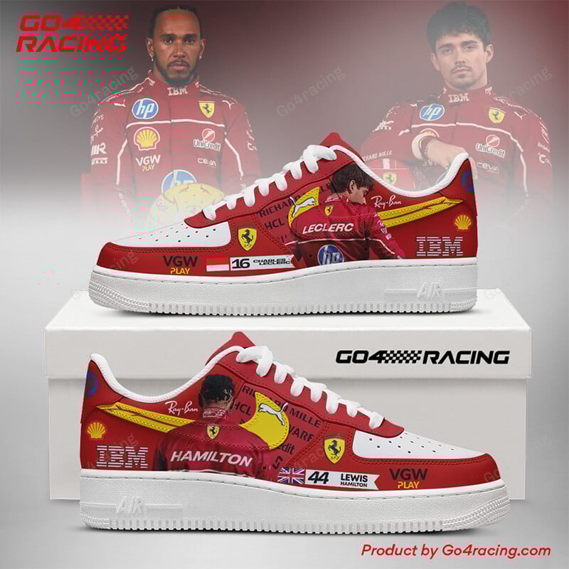JWFancy Lewis Hamilton x Charles Leclerc - Ferrari Air Low-Top Sneakers Shoes For Men And Women