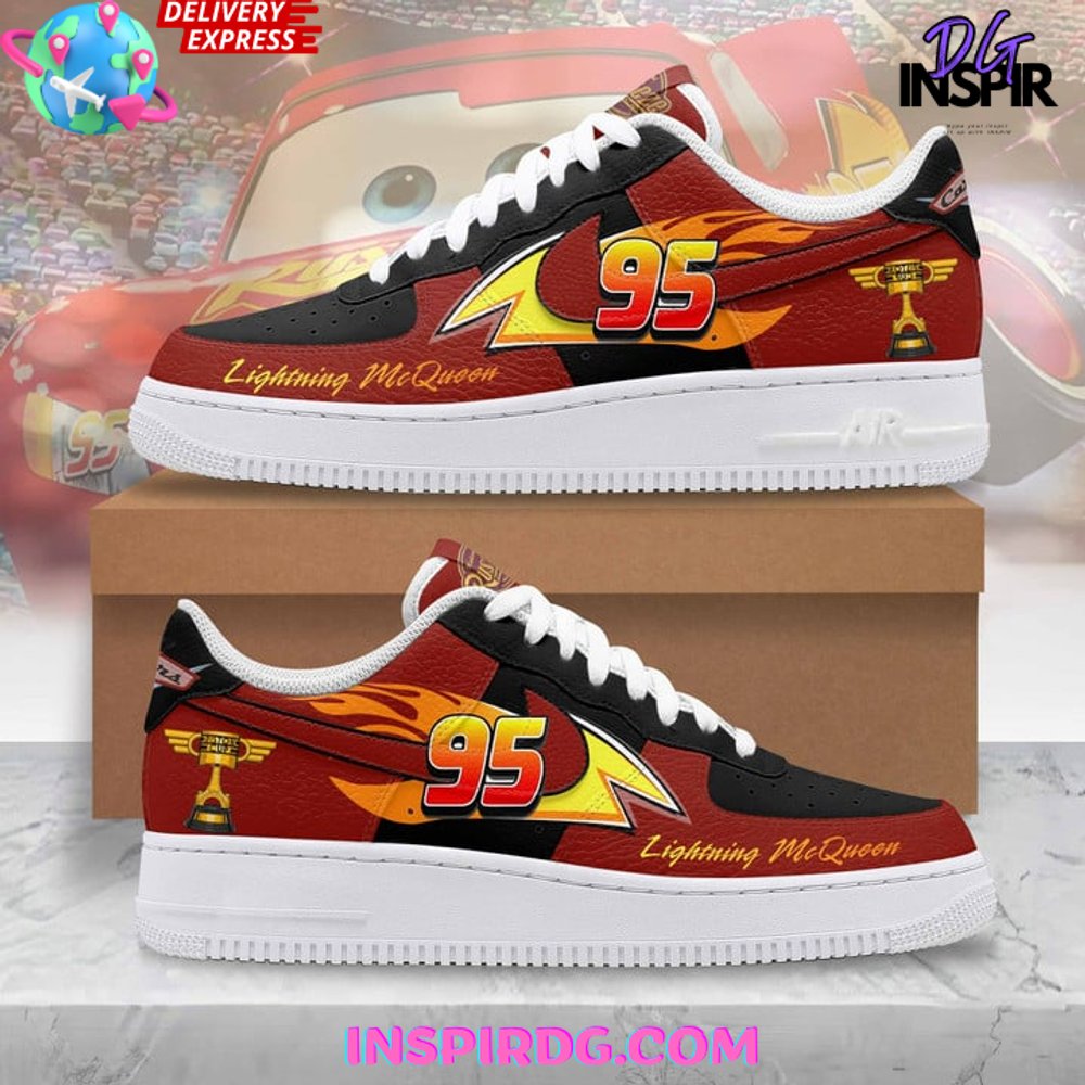 JWFancy Lightning McQueen Air Low-Top Sneakers Shoes For Men And Women