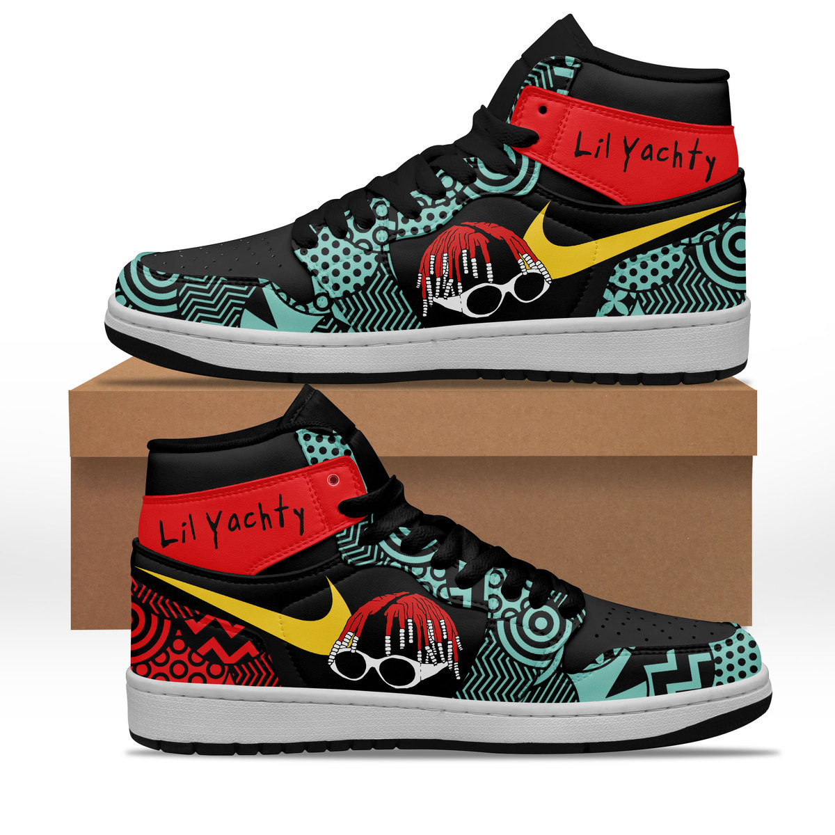 JWFancy Lil Yachty AJ1 High Sneakers Shoes For Men And Women