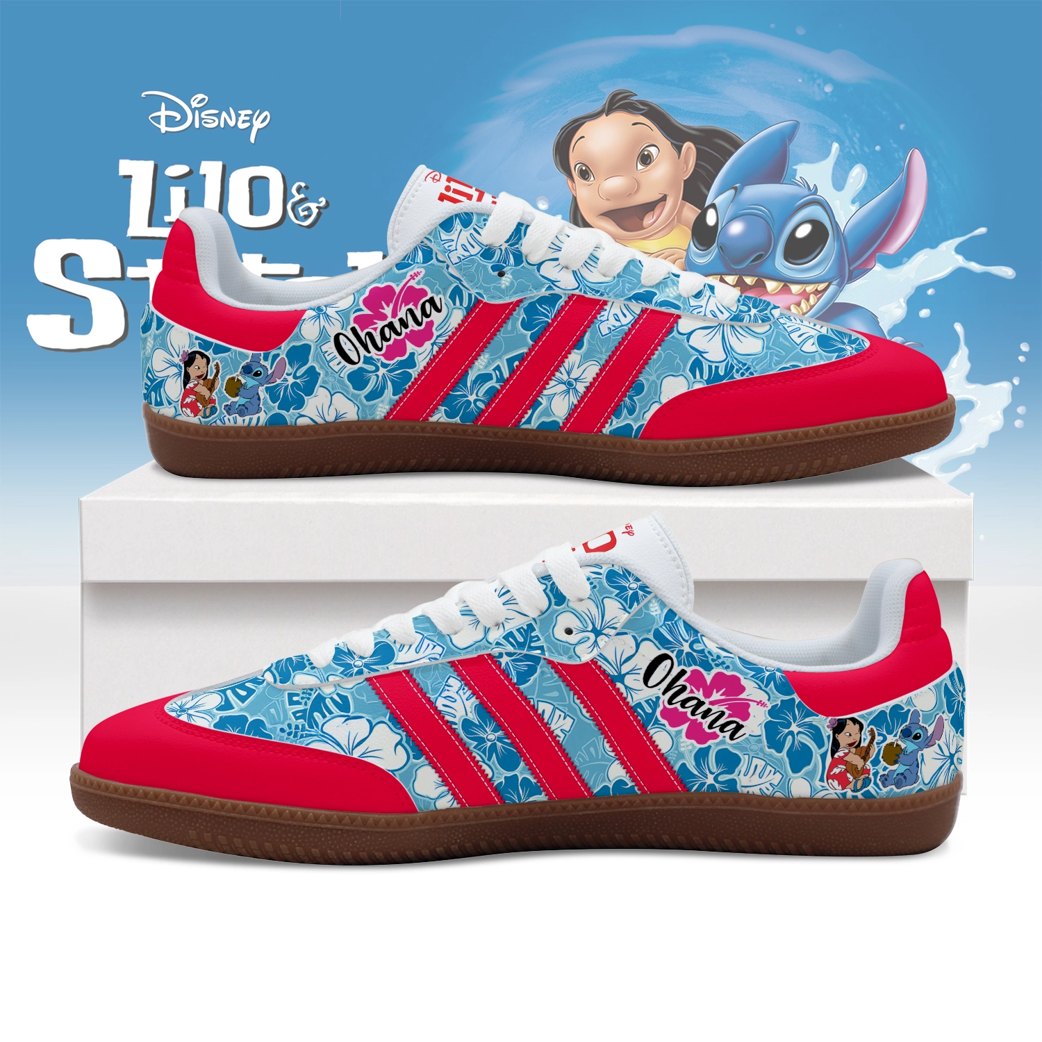 JWFancy Lilo & Stitch Adidas Samba Shoes For Men And Women