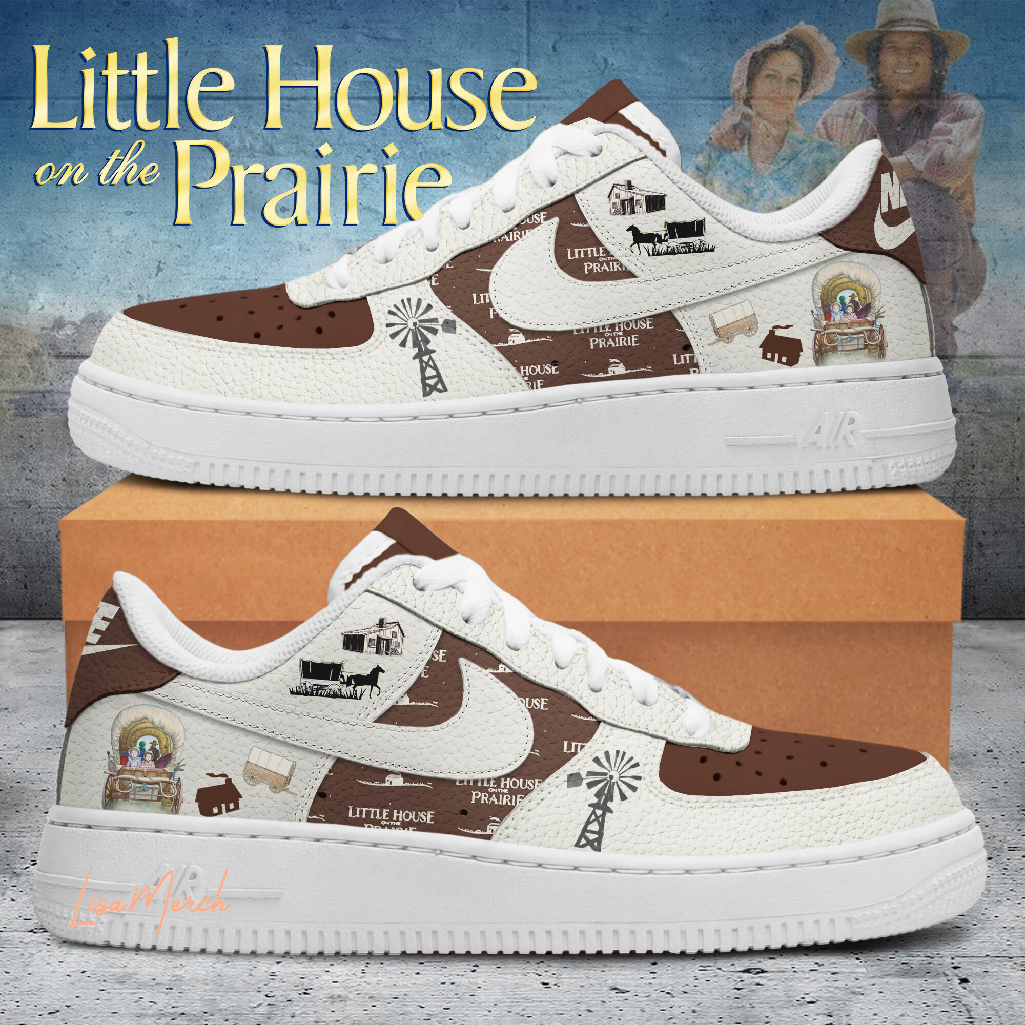 JWFancy Little House on the Prairie Air Low-Top Sneakers Shoes For Men And Women