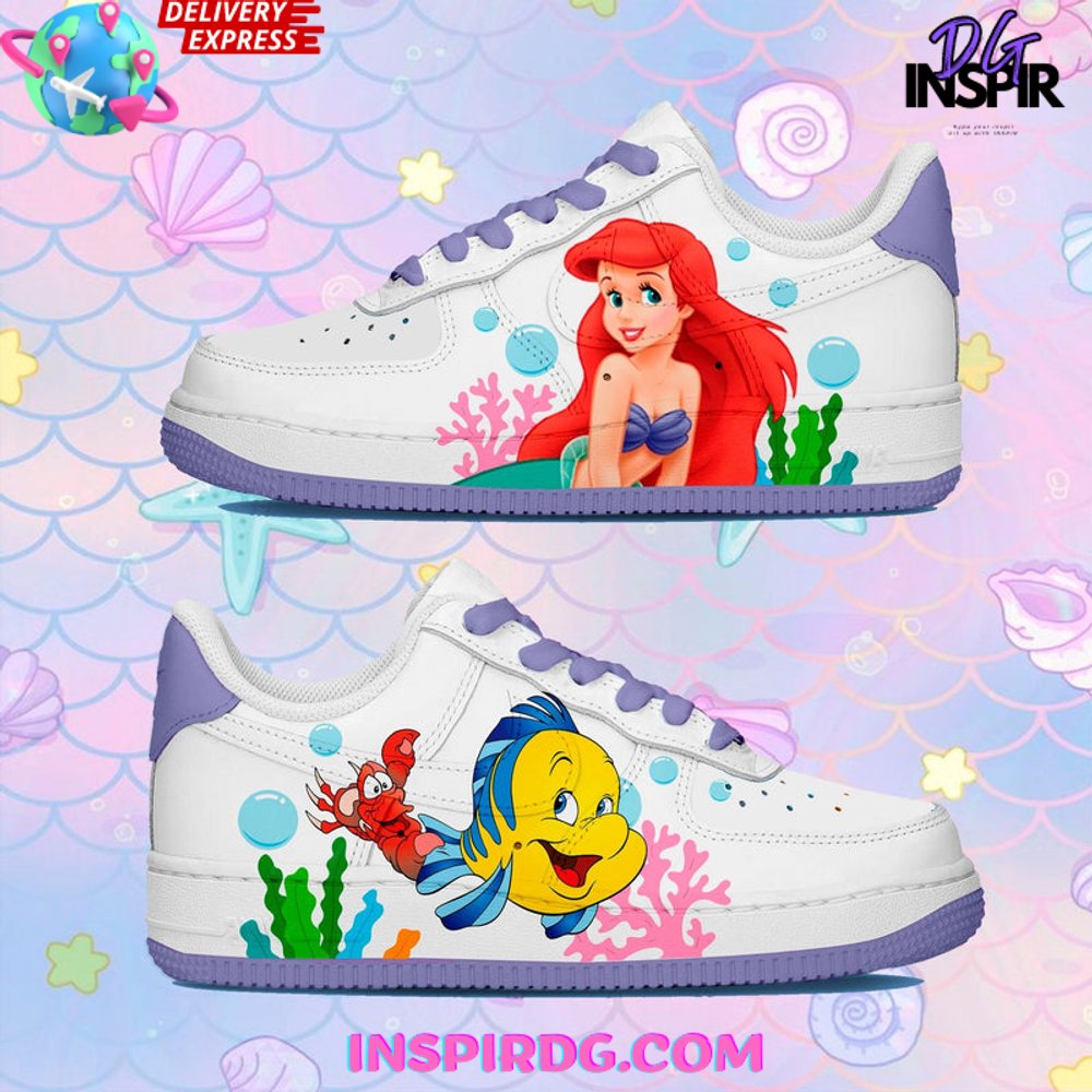 JWFancy Little Mermaid Air Low-Top Sneakers Shoes For Men And Women