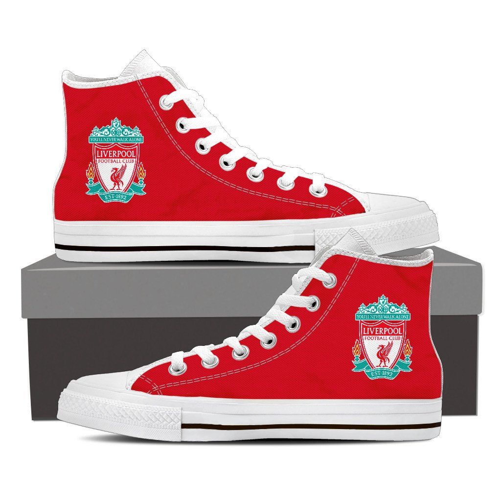 JWFancy Liverpool FC High Top Canvas Sneakers Shoes For Men And Women
