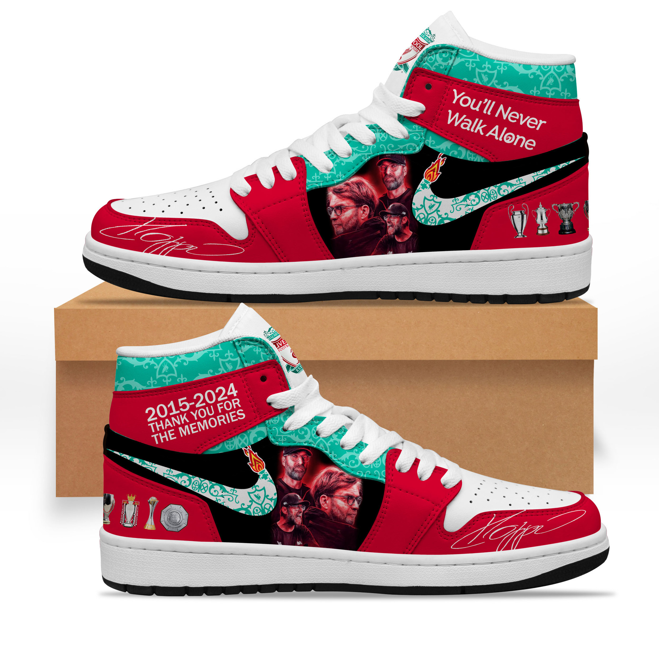 JWFancy Liverpool Jurgen Klopp AJ1 High Sneakers Shoes For Men And Women