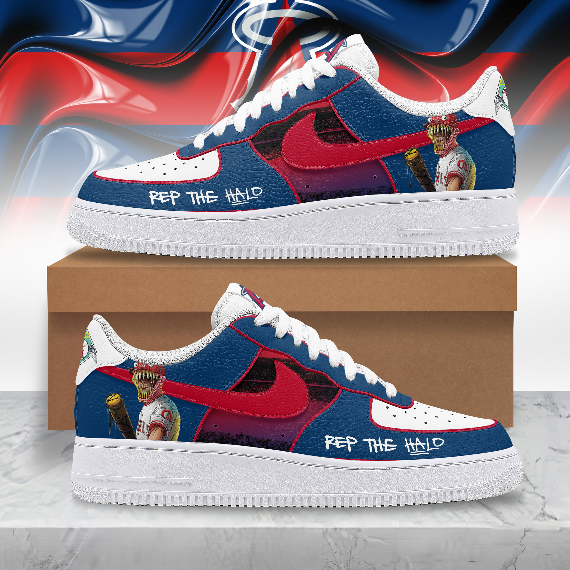 JWFancy Los Angeles Angels Air Low-Top Sneakers Shoes For Men And Women