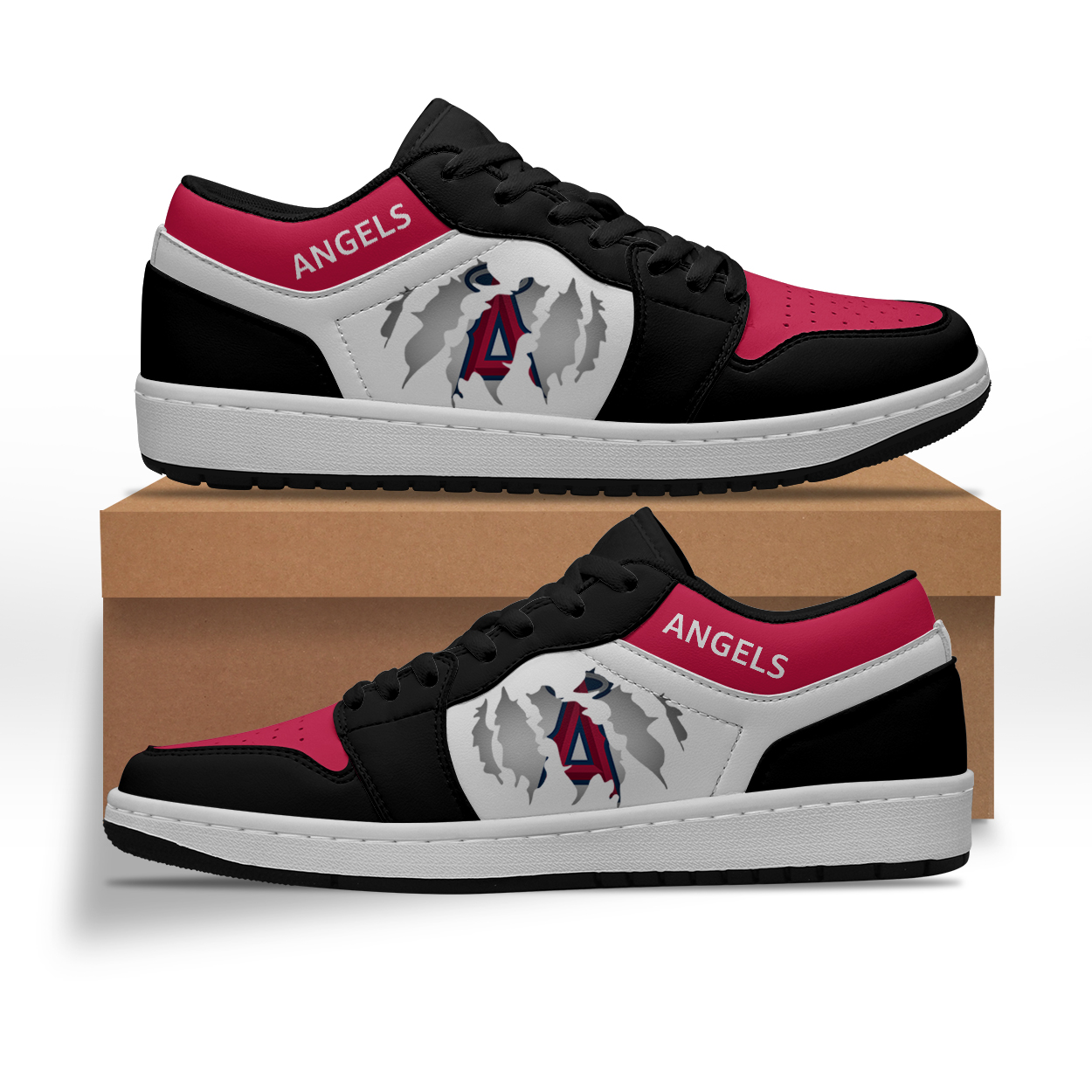 JWFancy Los Angeles Angels AJ1 Low Sneakers Shoes For Men And Women