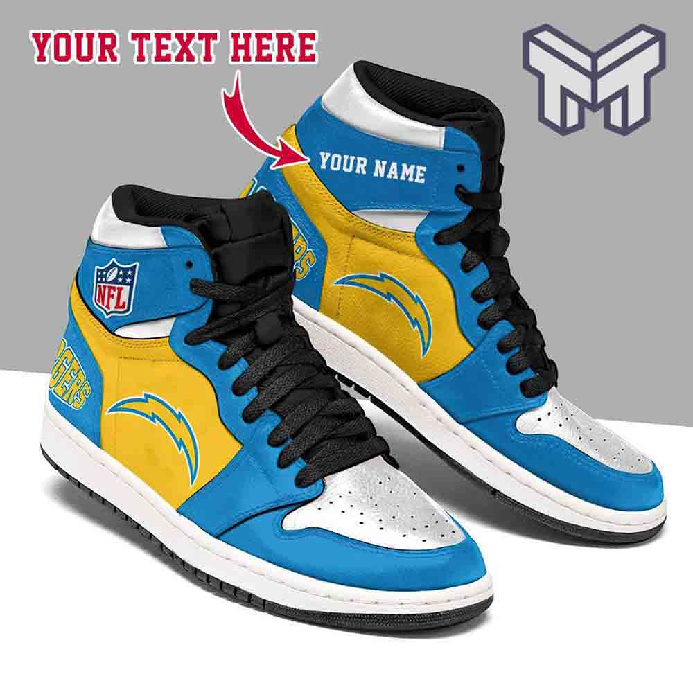 JWFancy Los Angeles Chargers AJ1 High Sneakers Shoes For Men And Women