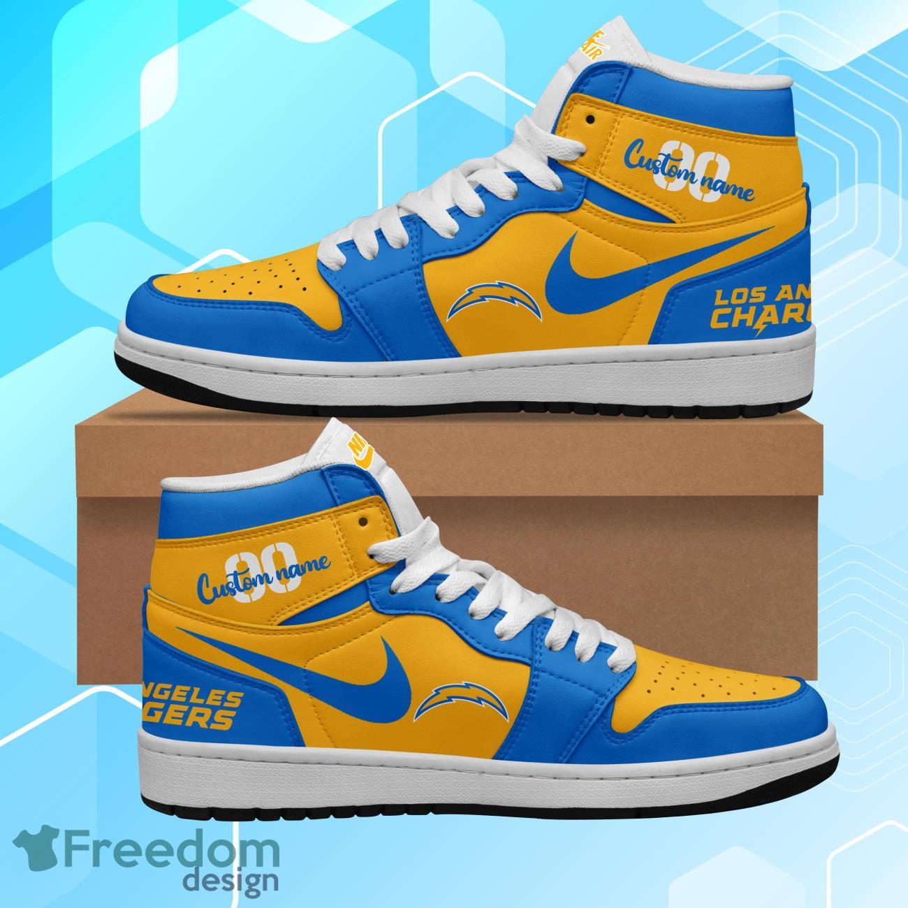 JWFancy Los Angeles Chargers AJ1 High Sneakers Shoes For Men And Women