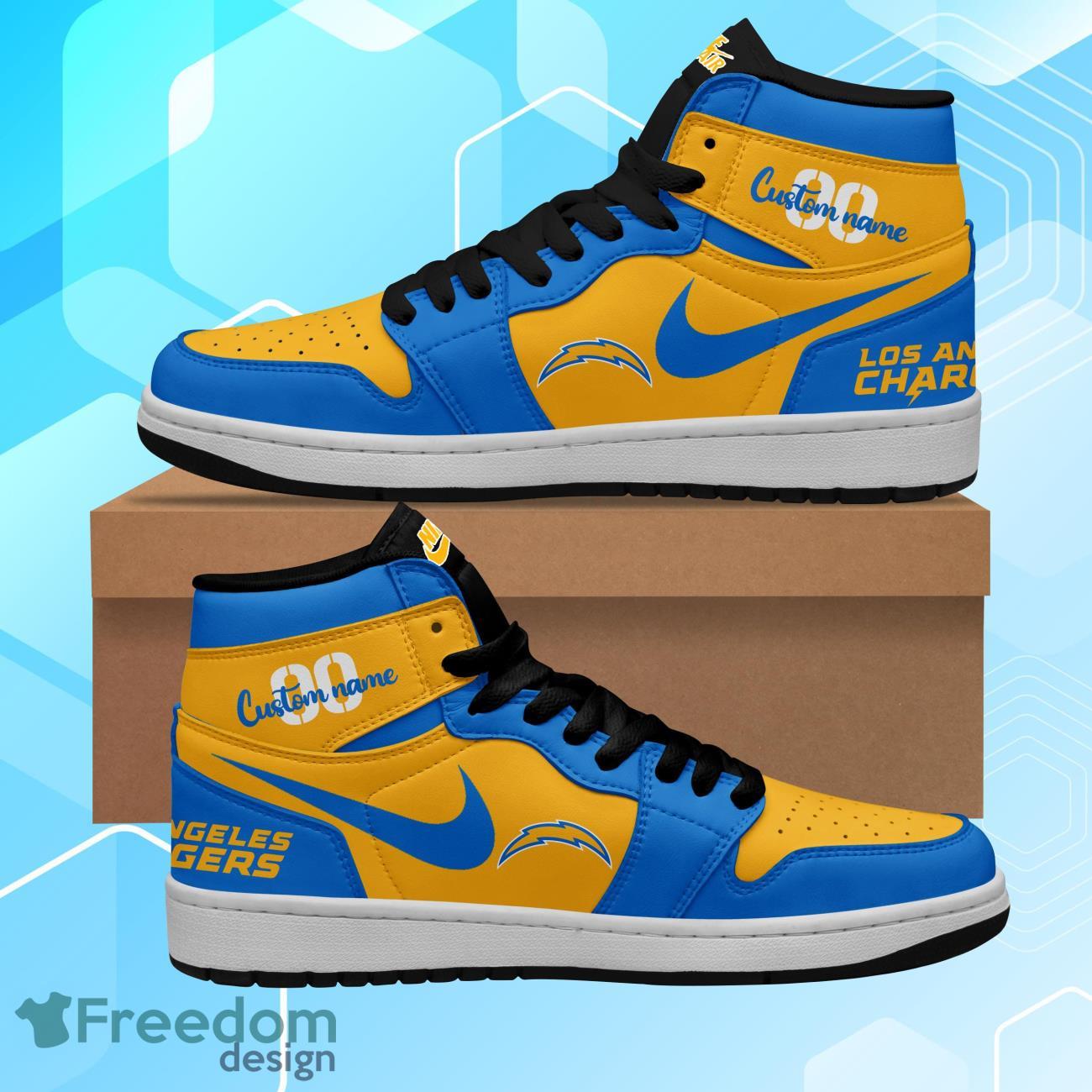 JWFancy Los Angeles Chargers AJ1 High Sneakers Shoes For Men And Women