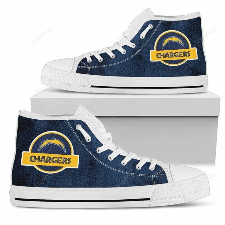 JWFancy Los Angeles Chargers High Top Canvas Sneakers Shoes For Men And Women