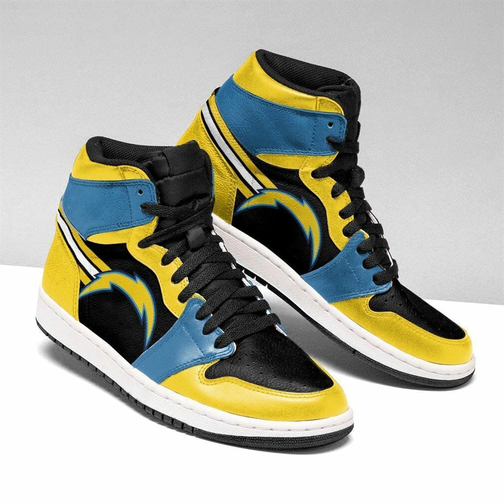 JWFancy Los Angeles Chargers NFL AJ1 High Sneakers Shoes For Men And Women