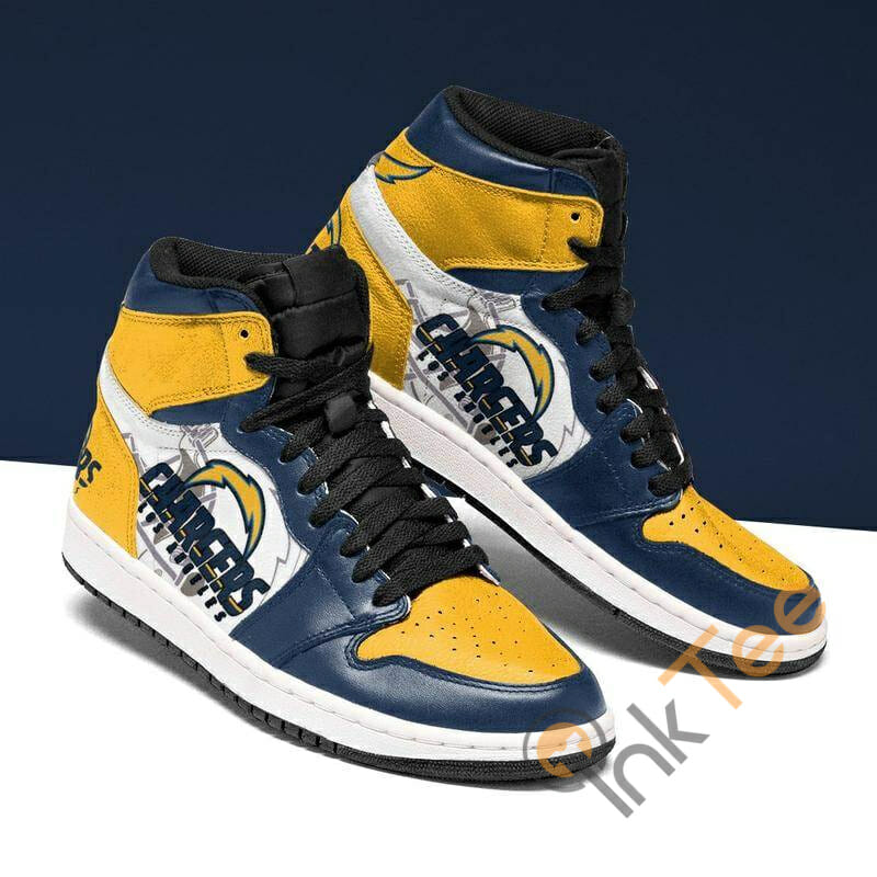 JWFancy Los Angeles Chargers NFL AJ1 High Sneakers Shoes For Men And Women