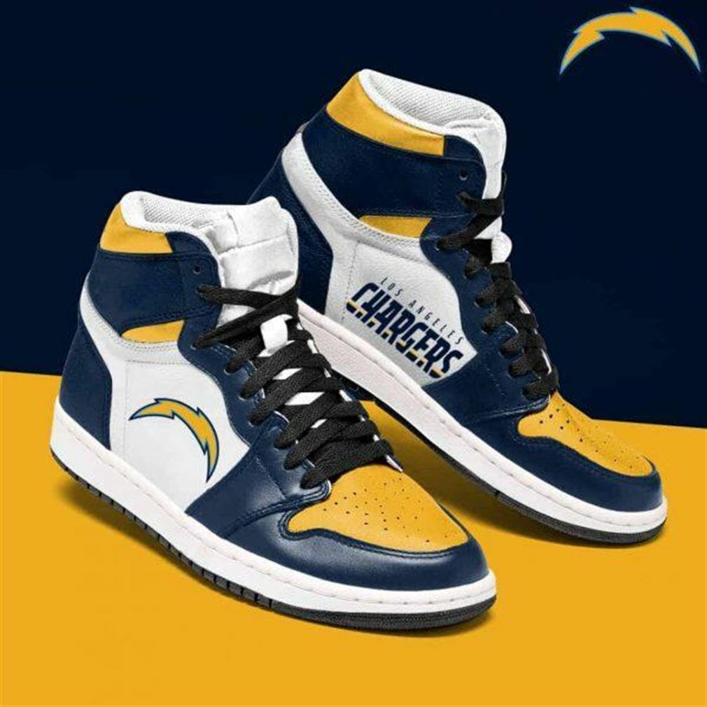 JWFancy Los Angeles Chargers NFL AJ1 High Sneakers Shoes For Men And Women