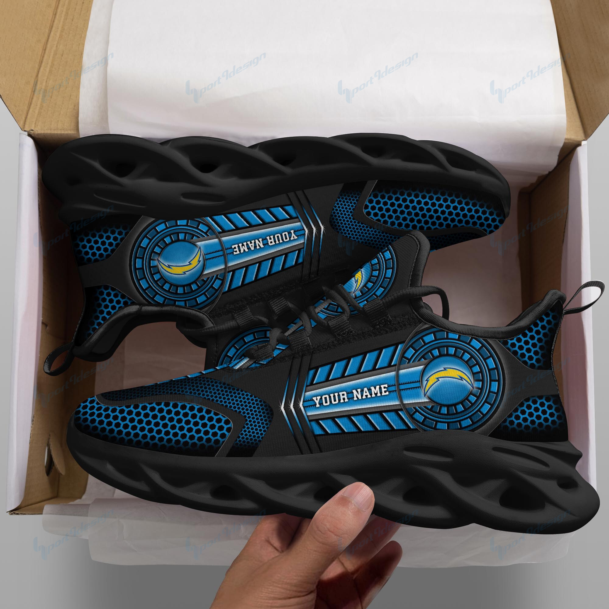 JWFancy Los Angeles Chargers NFL Max Soul Shoes Sneakers For Men And Women