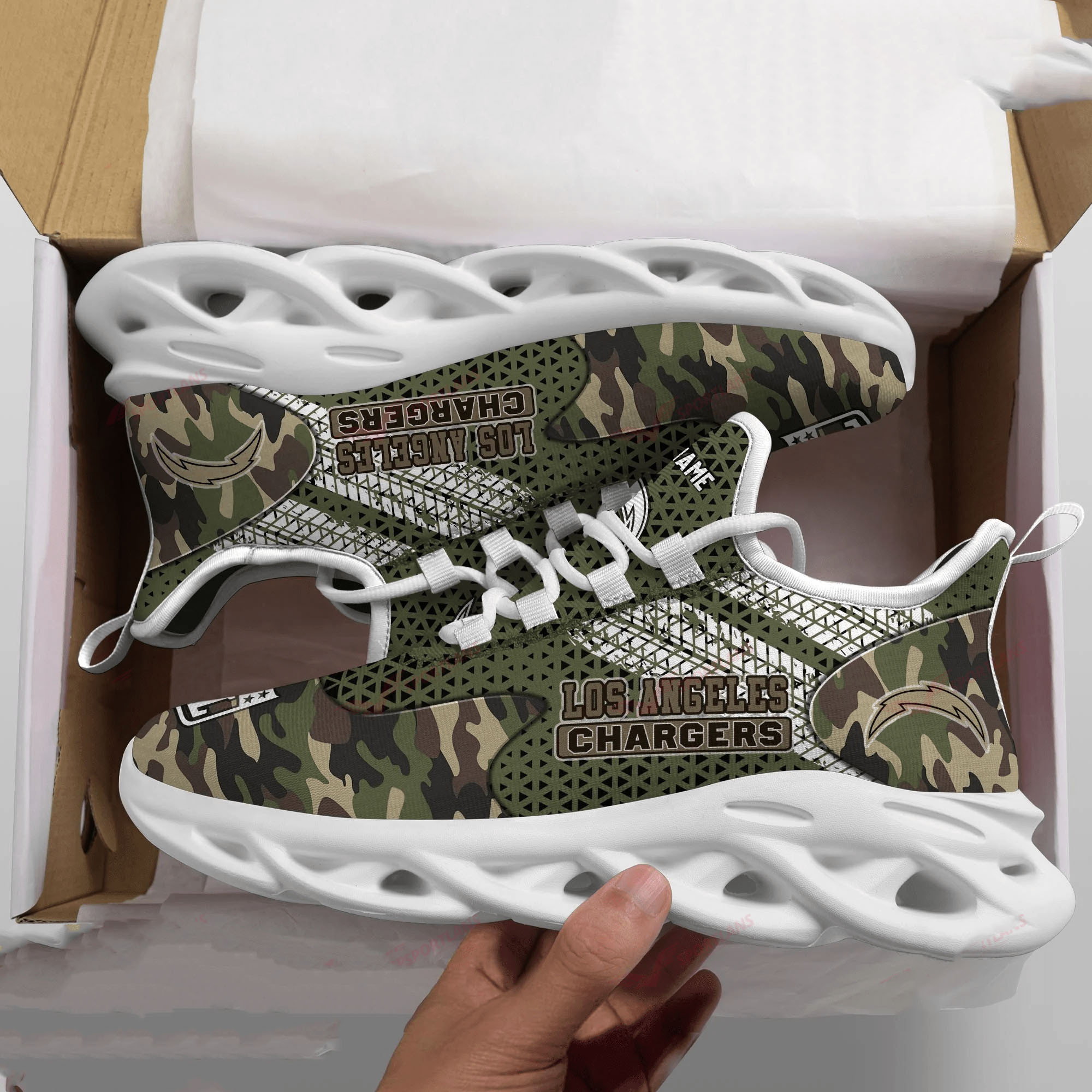 JWFancy Los Angeles Chargers NFL Max Soul Shoes Sneakers For Men And Women