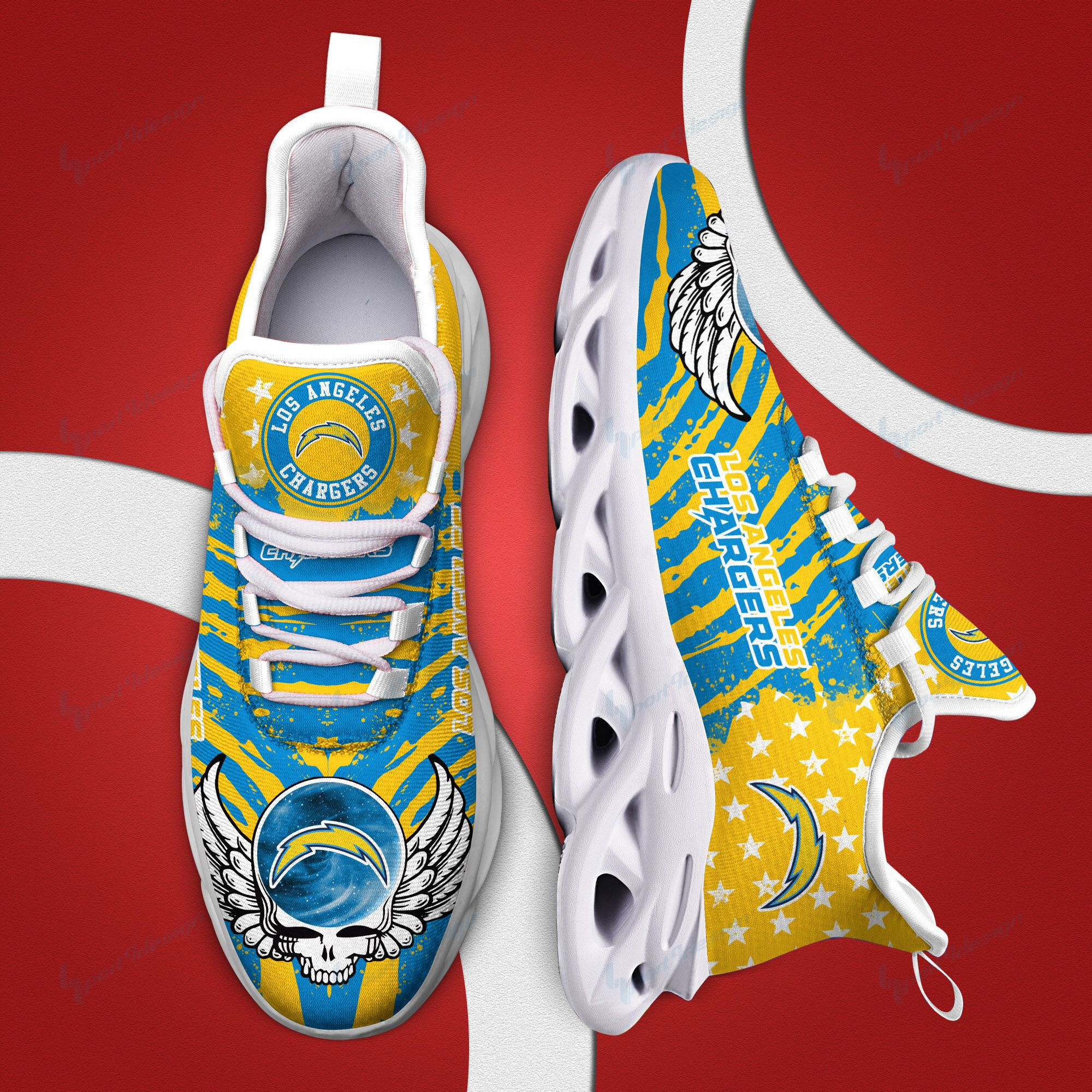 JWFancy Los Angeles Chargers NFL Max Soul Shoes Sneakers For Men And Women