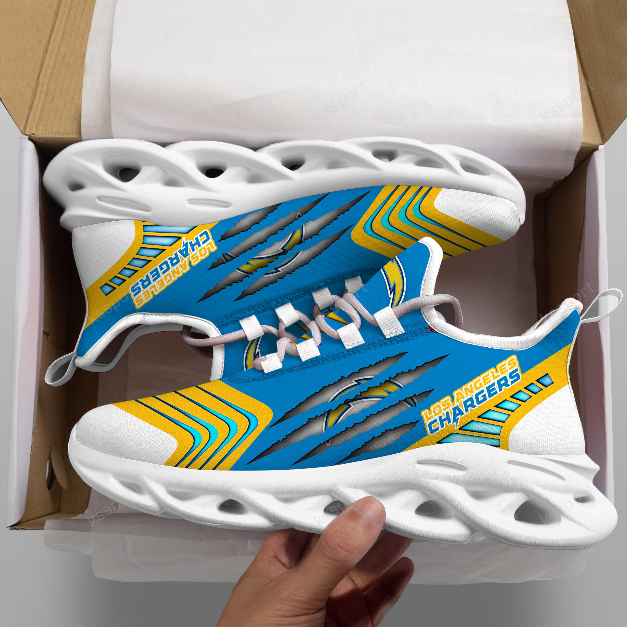 JWFancy Los Angeles Chargers NFL Max Soul Shoes Sneakers For Men And Women