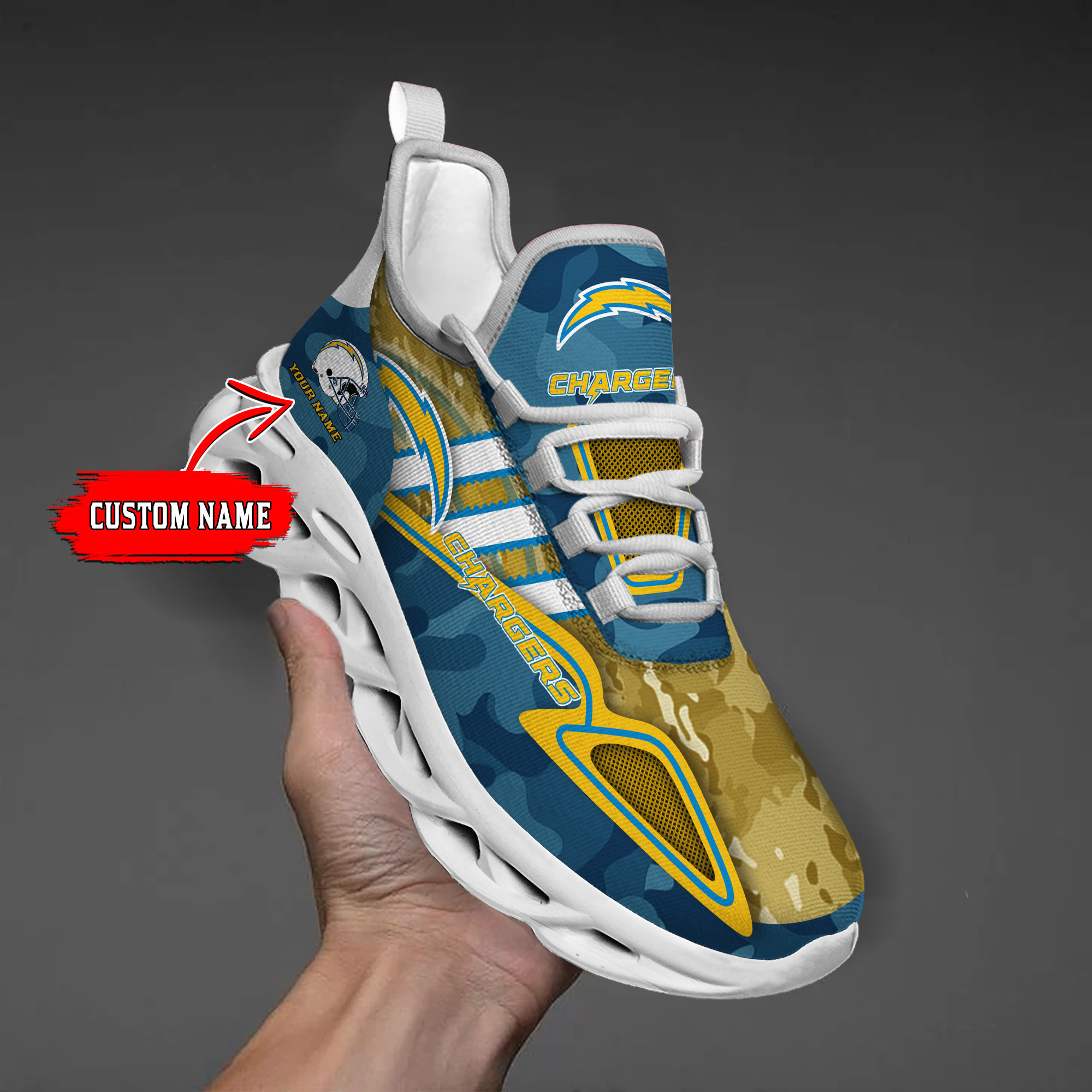 JWFancy Los Angeles Chargers NFL Max Soul Shoes Sneakers For Men And Women