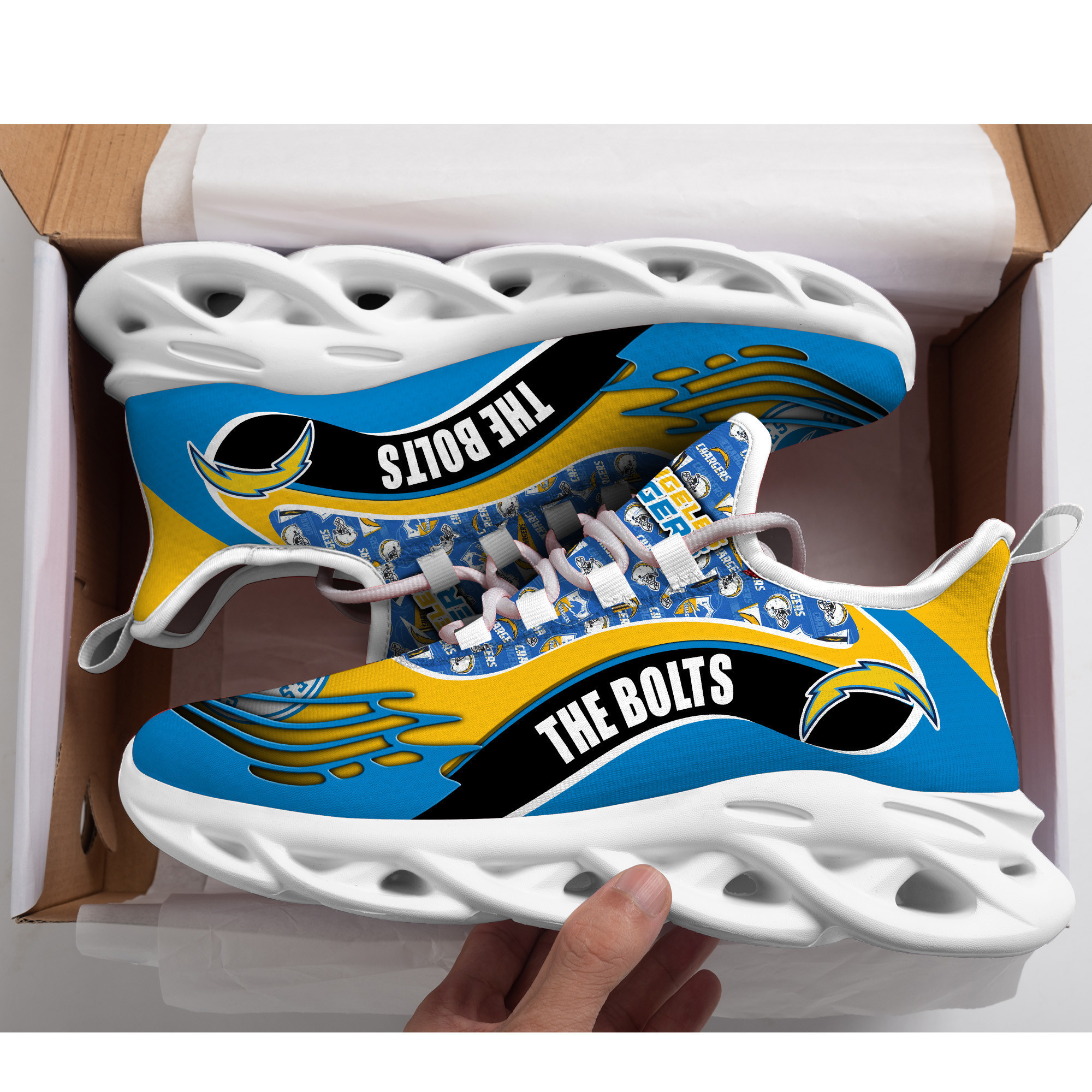 JWFancy Los Angeles Chargers NFL Max Soul Shoes Sneakers For Men And Women